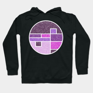 World Of Color Purple Circle Design Hoodie